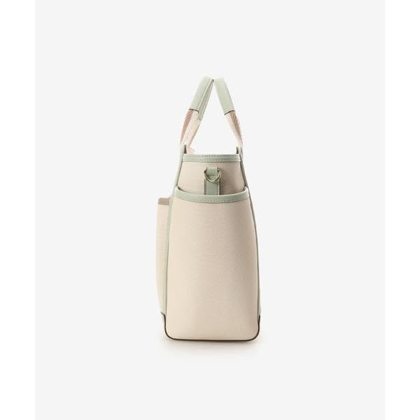 Official Canvas Style Faux Leather Tote Bag 00482410120151 [ANDSHUETTE] Women's Off-White