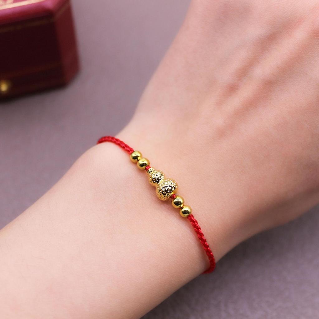 Personalized Zodiac Gourd Red String Bracelet for New Year Fortune and Good Luck