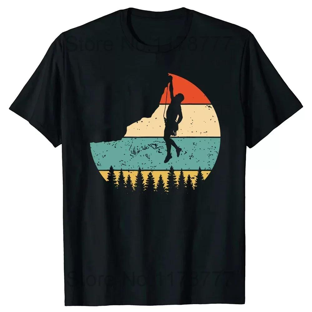 Funny Time To Climb T Shirts Summer Rock Climbing Mountain Outdoor Adventure Sports Cotton Short Sleeve Birthday Gifts Tshirt