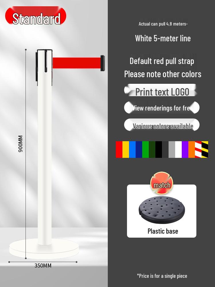 Retractable Queue Barrier Post with Belt