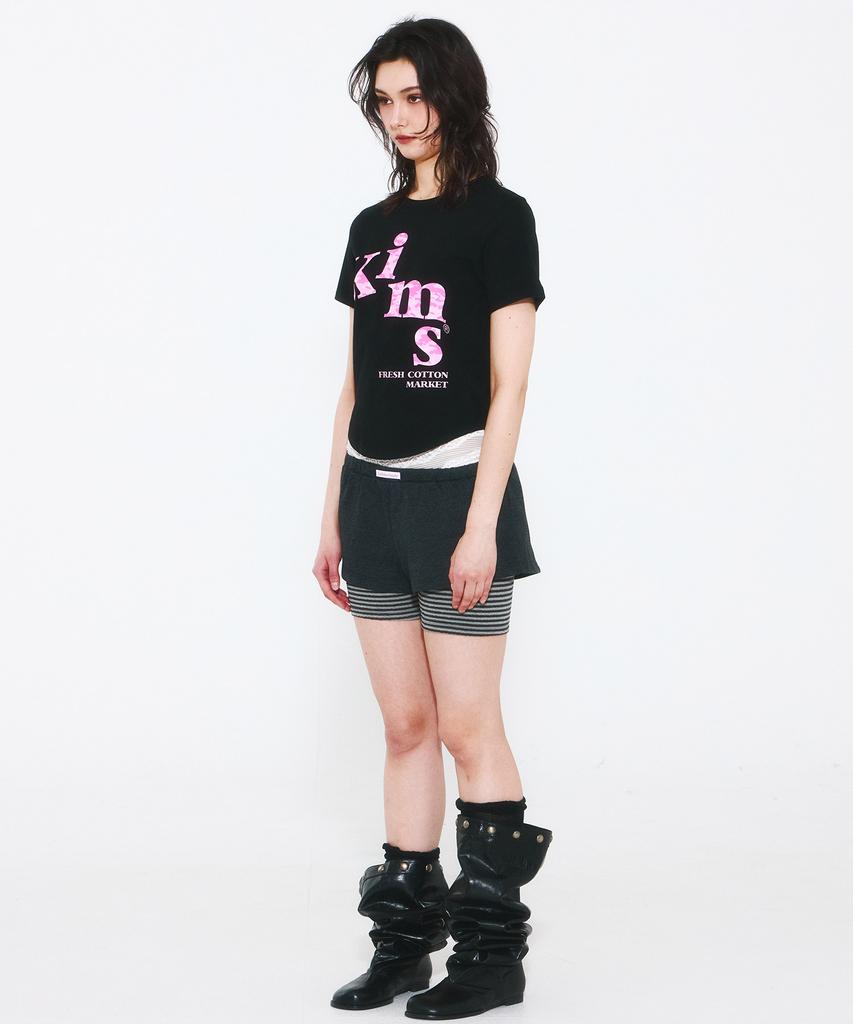 Kimseupeulesikoteunmakes Mesh Alpha Camo T-Shirt Black