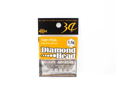 Thirty Four Jigkopf Diamond Head 1,8 Gramm 5 Stück pro Packung (2074)
