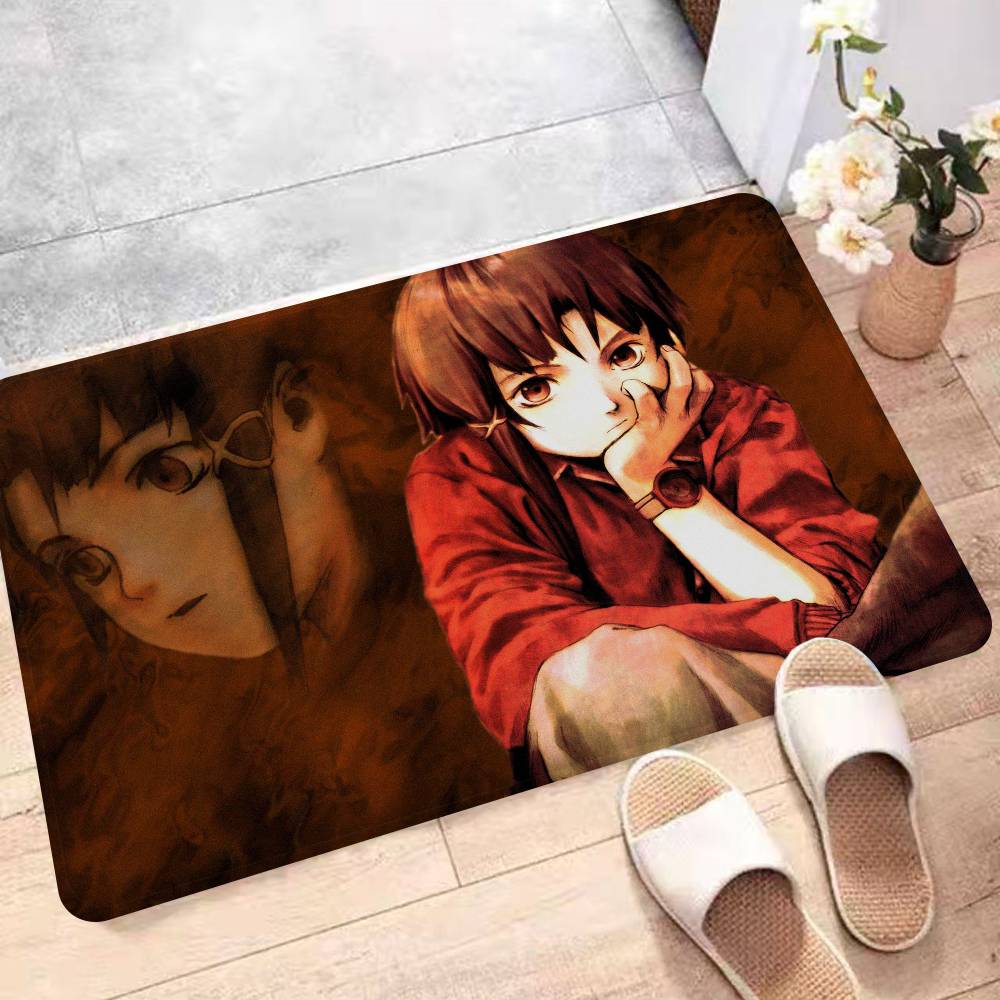 Lain Anime-Filmzimmermatten, waschbar, rutschfest, für Wohnzimmer, Sofa, Stühle, Küche, Alfombra