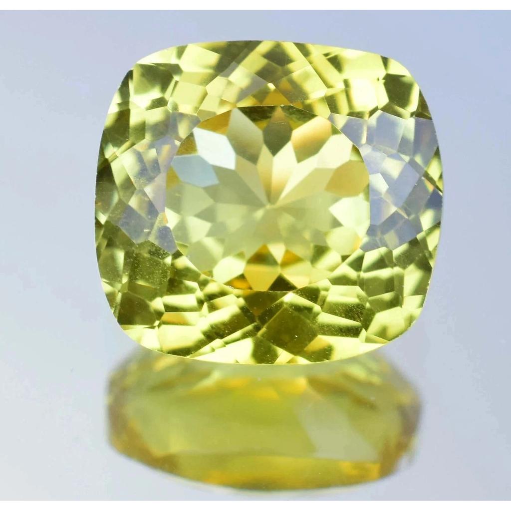 Natural Yellow Sapphire Cushion Cut 23 Ct Loose Faceted Certified Gemstone