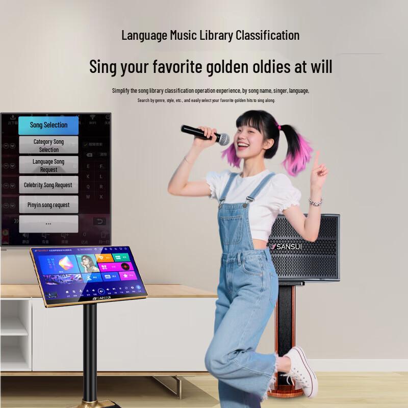 SANSUI C27 Home KTV Karaoke System CN Plug (adapter Included)