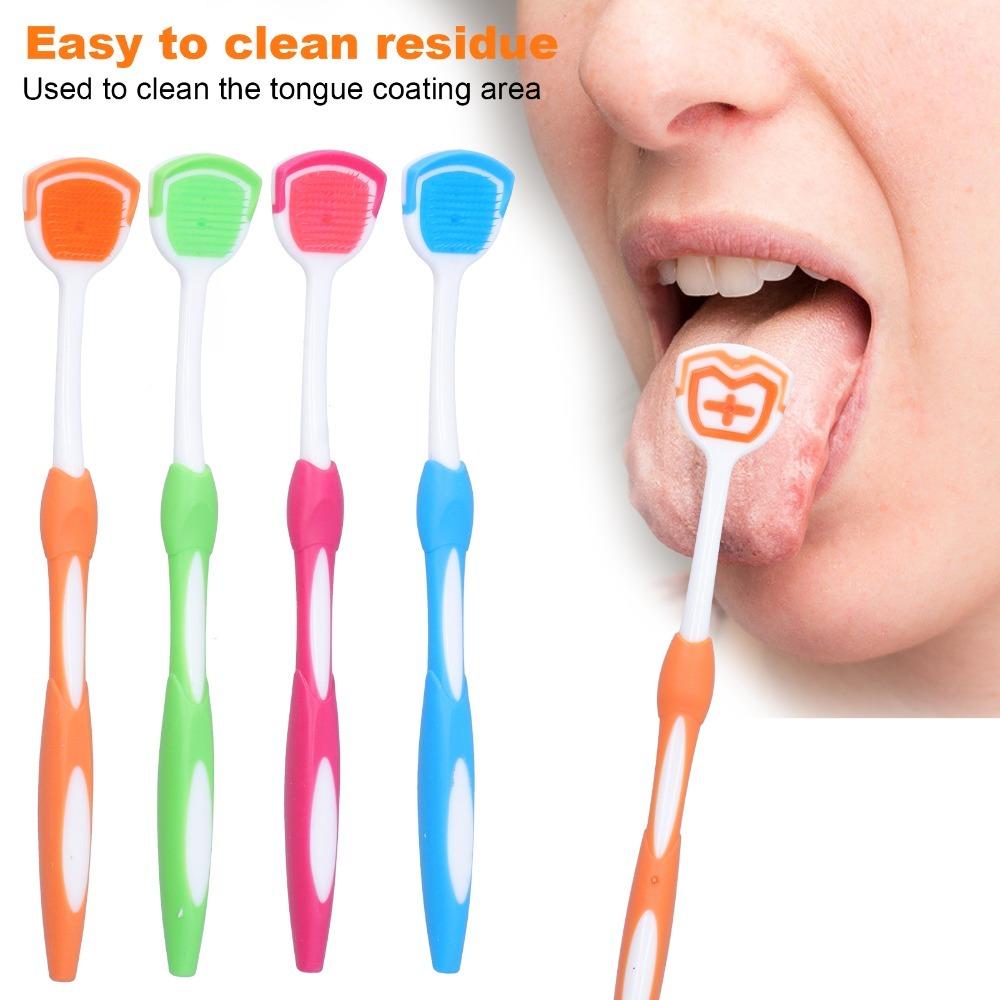 Plastic Tongue Scraper Portable Freshen Breath Tongue Scraper Tongue Brush Cleaner For Oral Care
