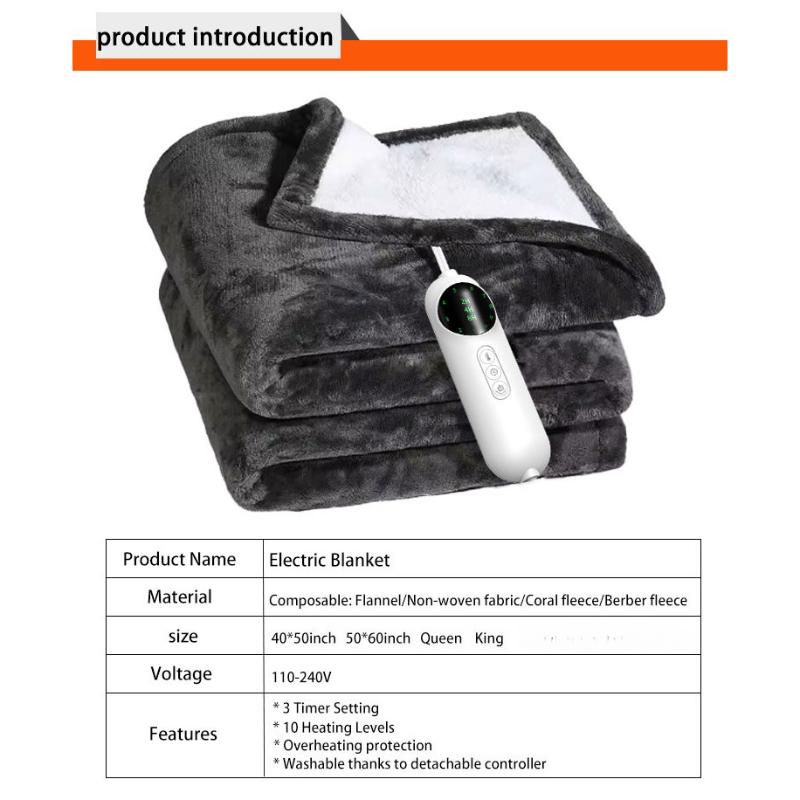 Heating Winter Warm Blanket Home Office Outdoor Heating Mattres Washable Wearable Electric Blanket Automatic Constant Temperature Controls Bed Sheets