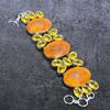 Natural Baltic Amber Gemstone Handmade 925 Sterling Silver Bracelet7-8" Q1D34