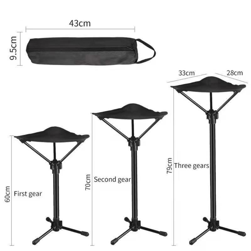 Sedia Portatile Ergonomica da Campeggio Leggera Telaio in Leghe di Alluminio Sgabello per Escursionismo Viaggio in Campeggio