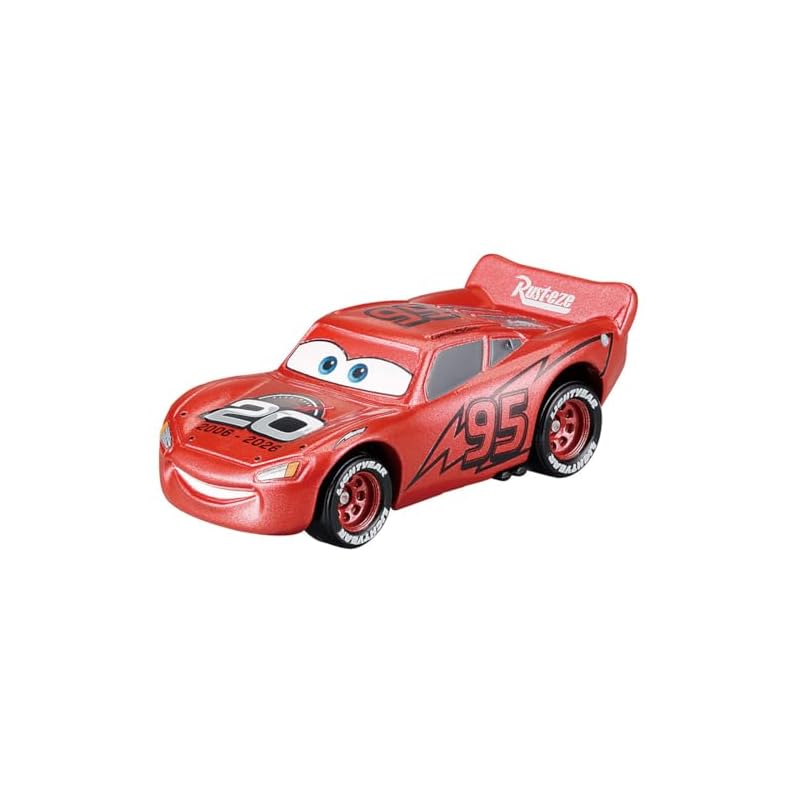 TAKARA TOMY Disney Cars Tomica C-03 Lightning McQueen (20th Anniversary Type) Miniature Car Toy for ages 3 and up