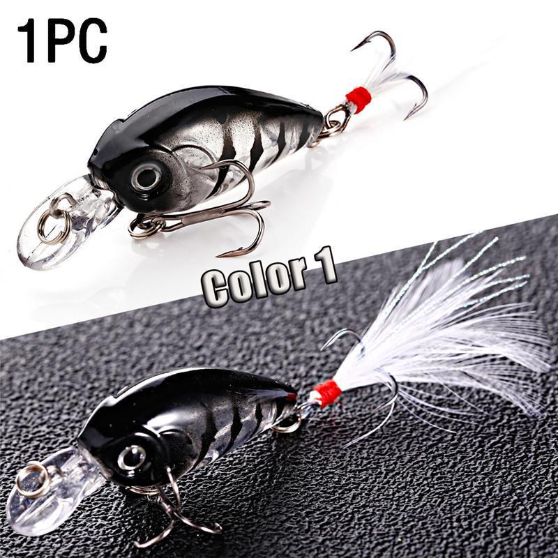 

Sougayilang Высококачественная жесткая рыболовная приманка 4 г/6 см с перьями, реалистичными глазами, тройные крючки, рыболовные приманки 6cm