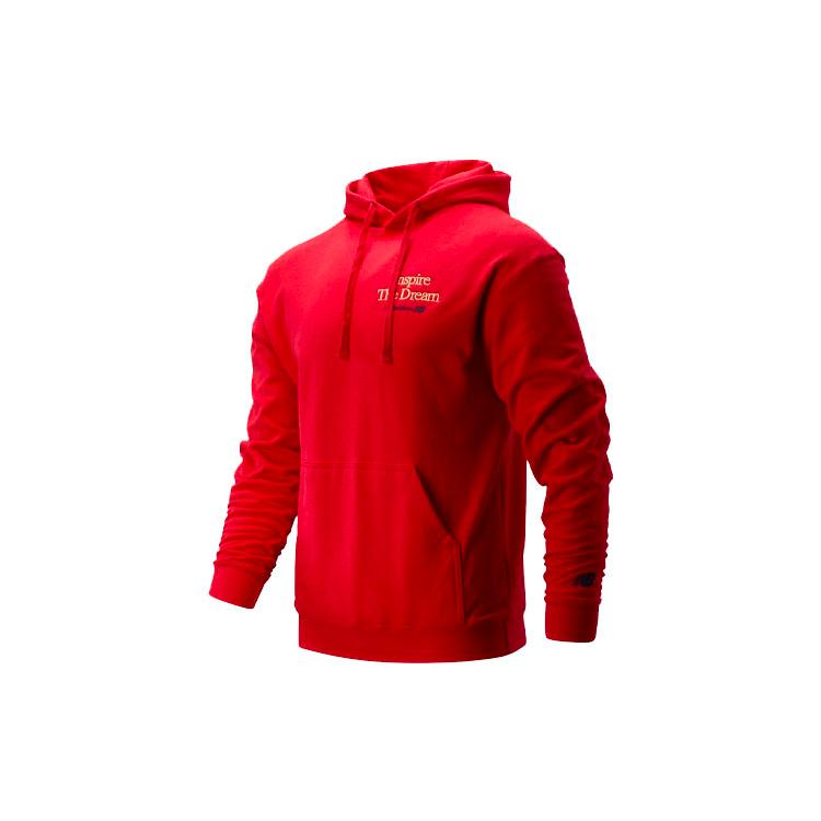 New Balance Sweatshirts Men`s Red Hooded