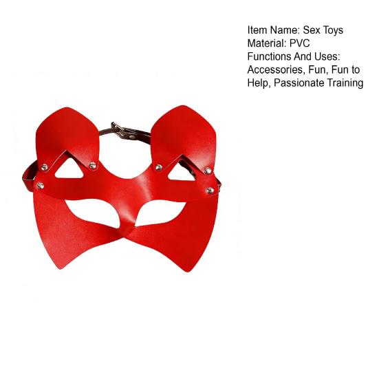 Máscara de Olhos BDSM com Rebite e Design Vazado Tira Ajustável Máscara Erótica para Roleplay Acessório Sexy de Mascarada para Roleplay para a Intimidade de Casais