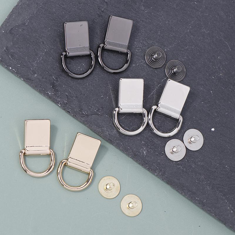 2 Stück Metall D-Ring Tasche Seitenverbinder Schnallen mit Schrauben Handtasche Lederband Griff Kette Haken Verschluss Diy Bastelzubehör