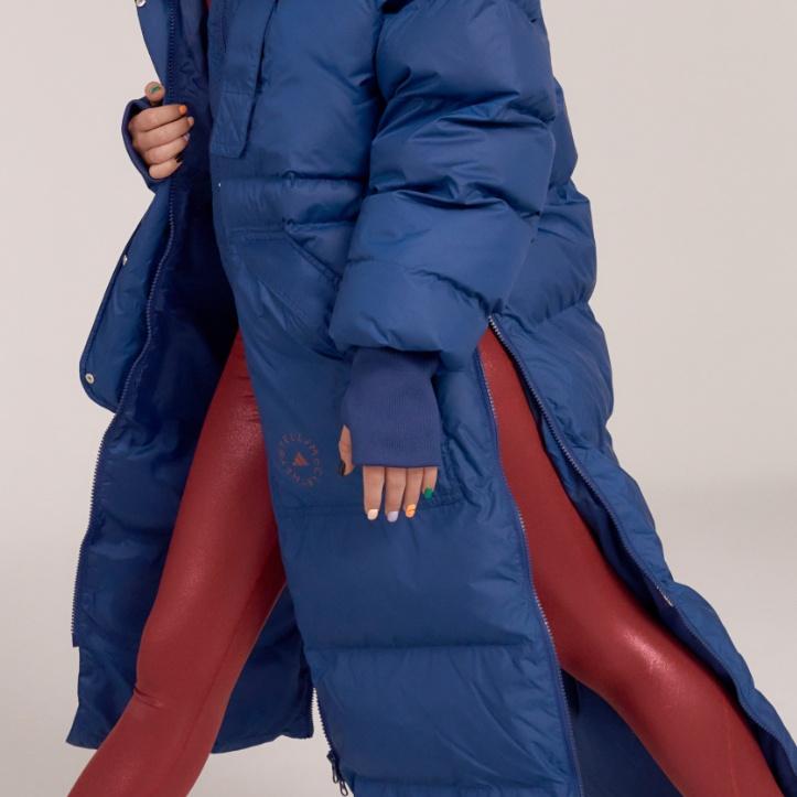 (WMNS) Adidas by Stella McCartney X Long Padded Winter Jacket Asia Sizing 'Blue' Women's HI6083