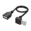 USB 2.0 Cable Male To Female Connection Extension Cord 90 Degree Angled Cord for Laptops Keyboards and USB Flash Drives