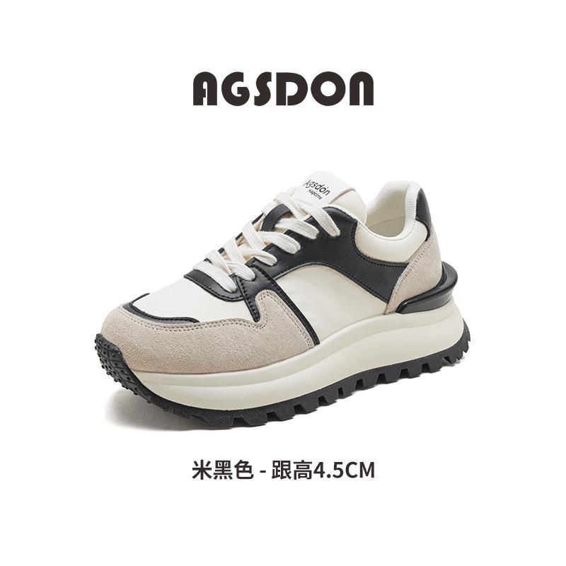 Augustine Forrest Gump shoes women's 2025 autumn new lightweight thick-soled color matching dad shoes casual sports moral training shoes