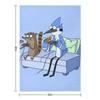 Mordecai and Rigby Pizza and Video Games Throw Blanket Cute Furry Thermal bed plaid Blankets