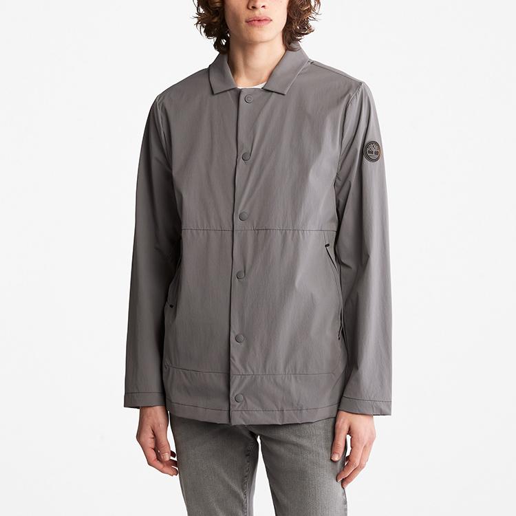 Timberland Casual Solid Color Zip Pocket Jacket Men Jackets Gray A26B6-033