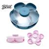 Rotating Condiment Holder Divided Snack Serving Tray with Lids Spinning Compartment Platter for Vegetable And Dip Dips Veggies Fruits Space-Saving