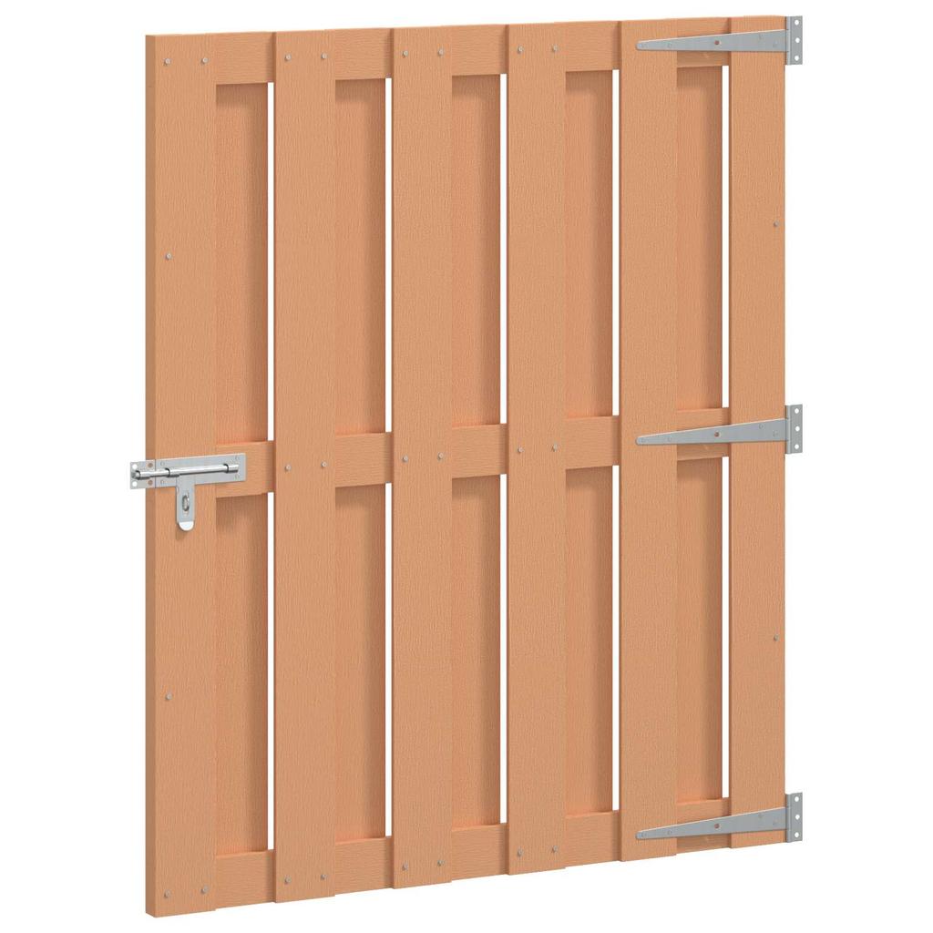 Gartentor 100 x 112 cm WPC und Aluminium Braun