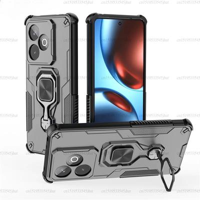 Anti-Slip Phone Case For Realme GT 7 Magnetic Suction Stand Phone Holder Armor Back Cover Realme GT 7T Case For Realme GT 7 Case