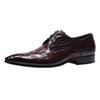 Spring and summer new pointed business crocodile pattern leather shoes men's British casual cowhide men's shoes