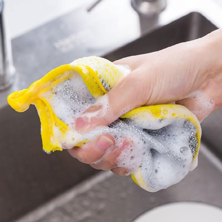 Dishwashing Sponges Cloth Double-sided Cleaning Spongs Scouring Pads 10PCS