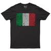 Flags T-Shirt Italy Flag Football Grunge Style Unisex Kids Top Tee