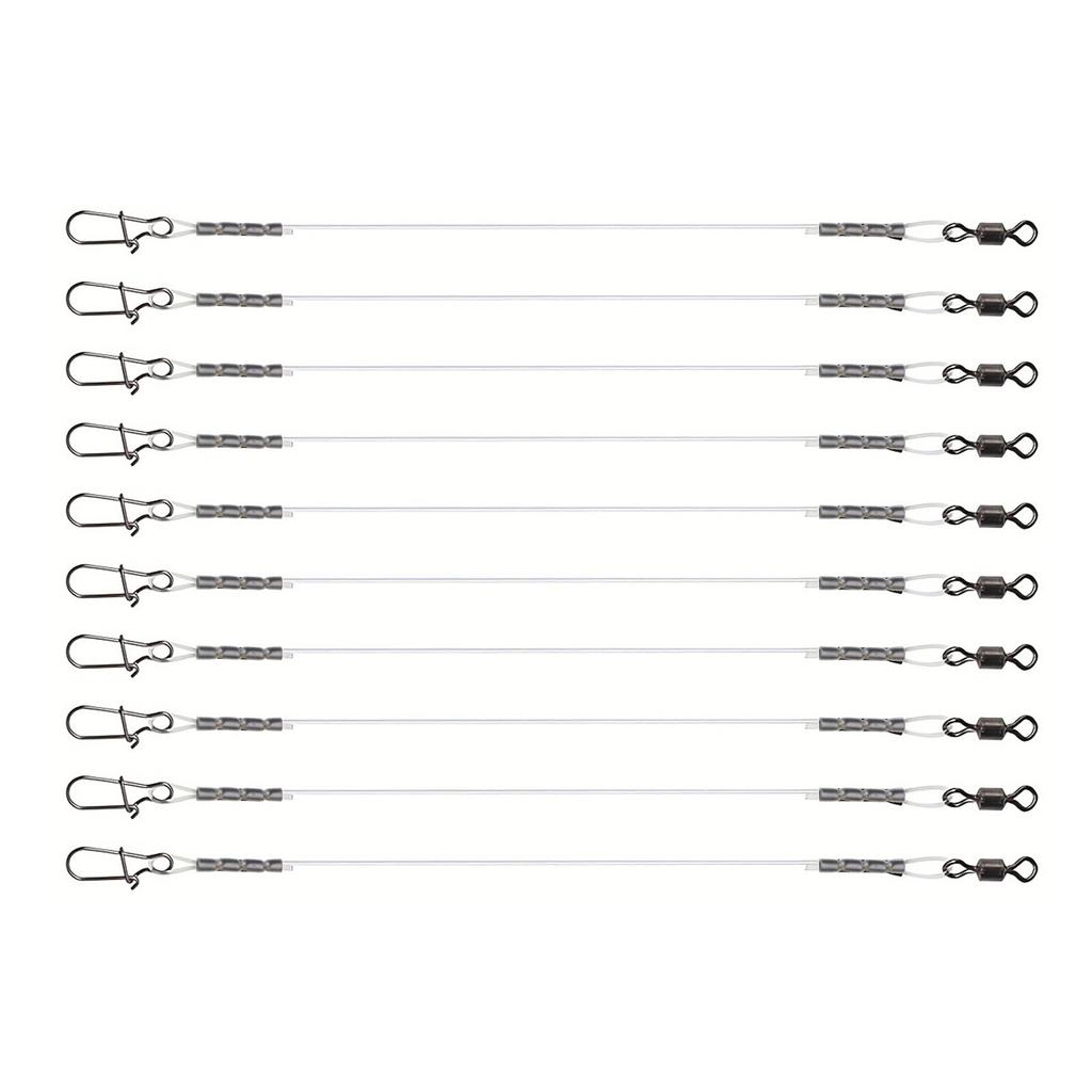 Fluorocarbon Leaders Set for Saltwater Freshwater Fishing Leader Line with Swivel and Snap Fluorocarbon Fishing Leaders