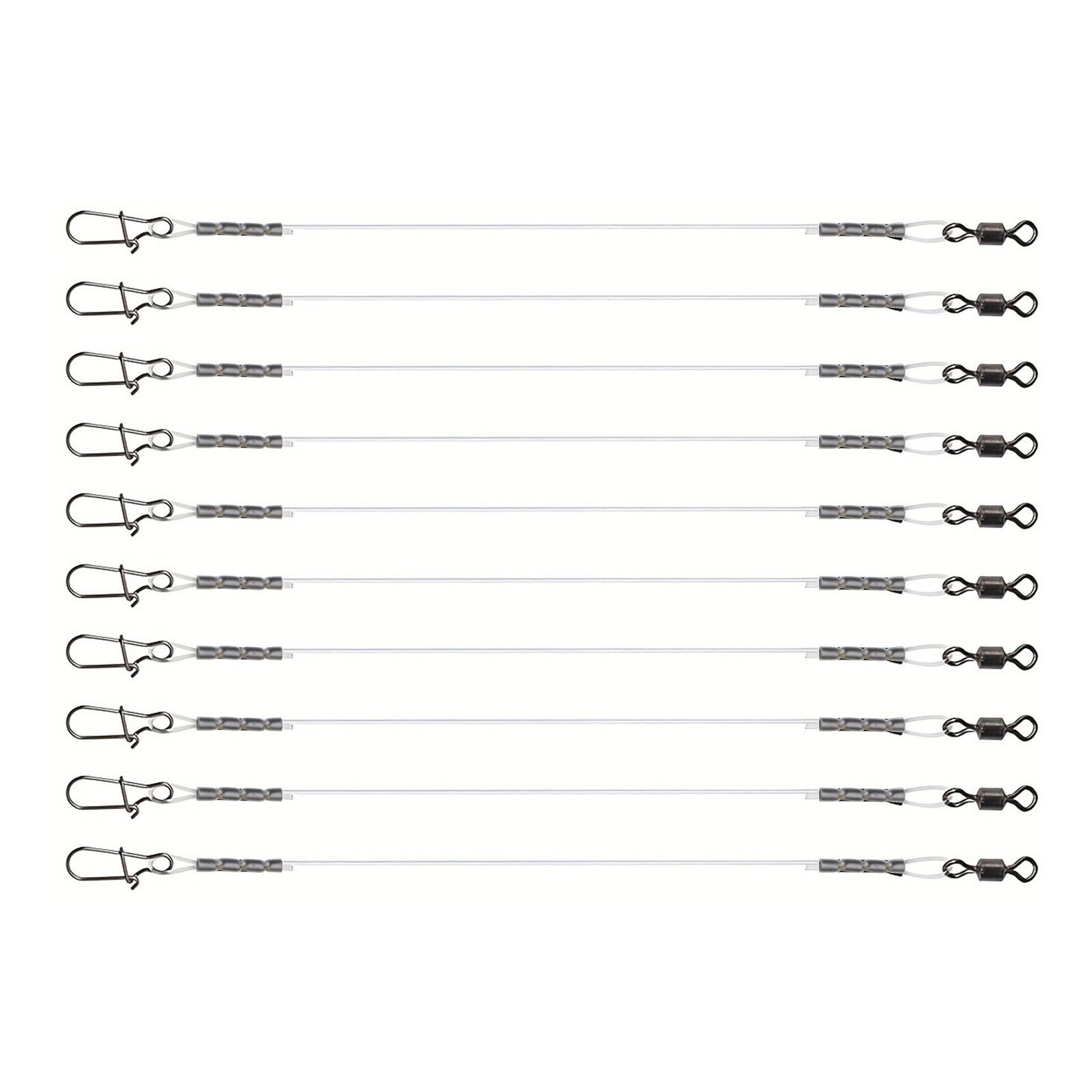 

Fluorocarbon Leaders Set for Saltwater Freshwater Fishing Leader Line with Swivel and Snap Fluorocarbon Fishing Leaders 15CM