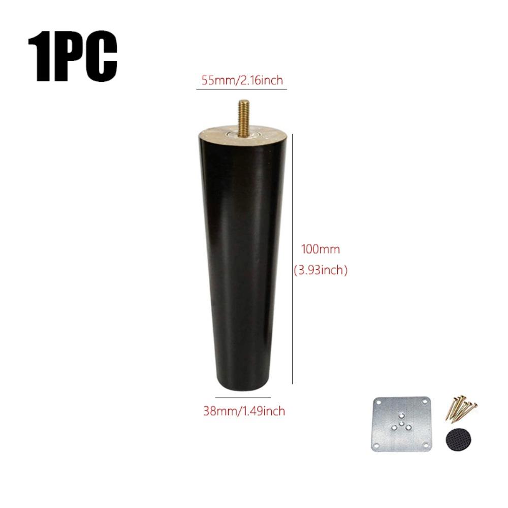 8/10/12/15/20cm New Solid Wood Furniture Legs Conical with Iron Sheet Chair Replacement Feet Universal Sofa Legs