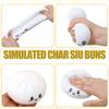 Dumpling Squishies Stress Balls Fidget Sensory Toy Squeeze Dough Ball Stress Relief Hand Toy Bun With Food Steamer Stretchy Desk