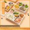 Disposable Degradable Corn Starch 4-Compartment Meal Box
