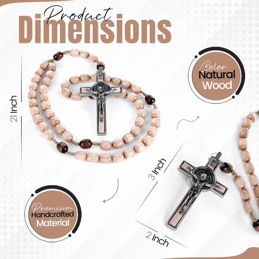 Italian-made rosary, Pope Francis, Vatican, Roman Saint, medal, cross, Saint Benedict, patron saint of students, Christianity, faith, veneration of