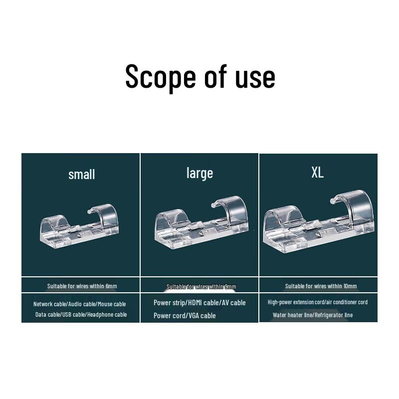 Self-Adhesive Cable Organizer Clips