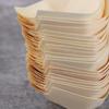 50Pcs Wood Boats Plates Sushi Salad Dessert Bowl Wood Serving Bowl Disposable Sushi Serving Trays Sushi Boat Plates