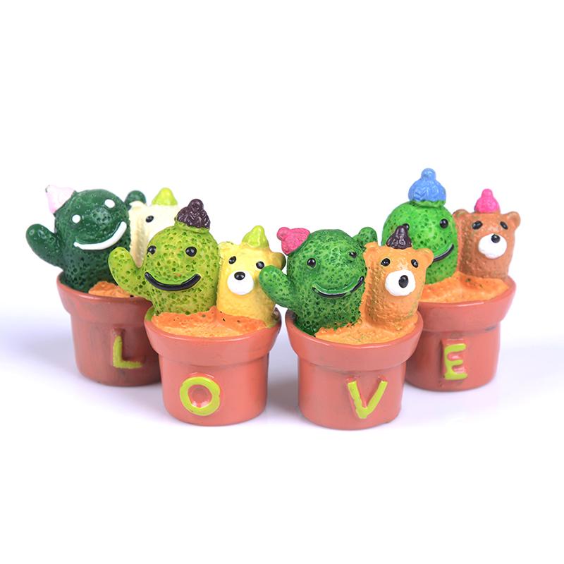 Ghiveci Cactus Miniatură DIY Ornamental Zână Grădină Ornament Decor Artizanat Păpușă Casă de Păpuși