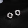 Geometric stud earrings light luxury ear hole earrings niche high sense design style versatile simple earrings