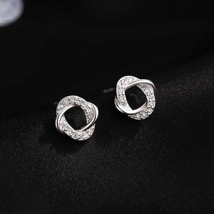 Geometric stud earrings light luxury ear hole earrings niche high sense design style versatile simple earrings