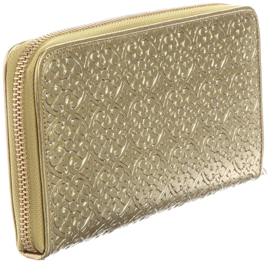 Round Wallet Made In Japan MEGA Geometric Pattern 66755 Gold [Tisand]