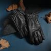 Motorcycle Riding Gloves Retro Cowhide Men and Women Motorcycle Driving Outdoor Cold Resistant Wear Resistant Warm Plush Gloves