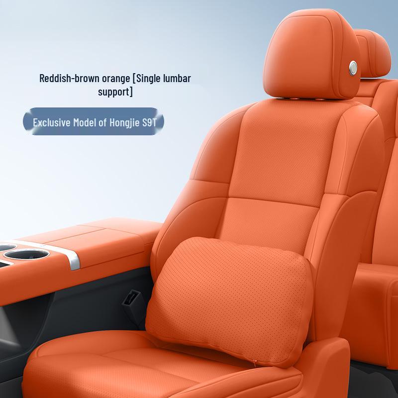 Comprehensive Car Interior Set: Headrest Neck Pillow & Lumbar Support for Hongqi S9T