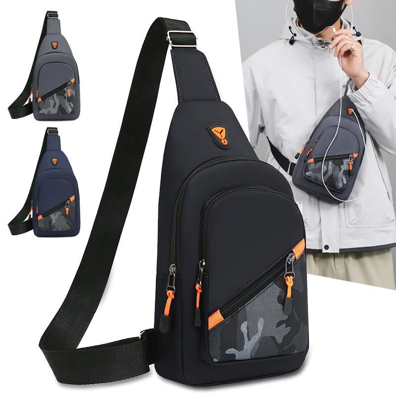 

Men s Multifunctional Crossbody Travel Bag with Headphone Holder One Size