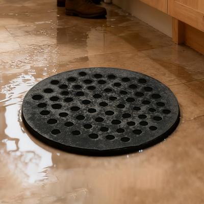 Garage Drain Cover 7-Inch Heavy Duty Round Strainer Garage Bathroom Drainage Grate for Bathroom Balcony Garden Yard Lawn