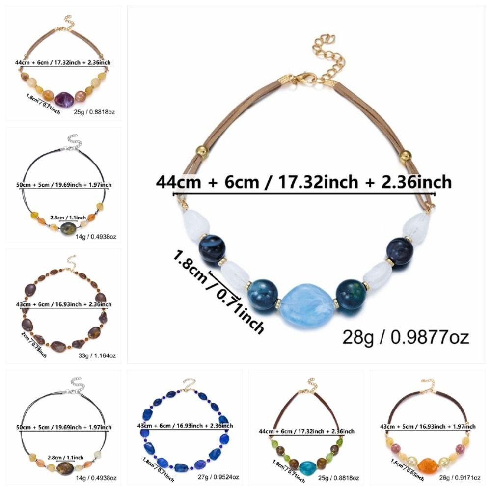 Irregular Beaded Necklace Handmade Geometry Necklace Trendy Irregular Necklace Party