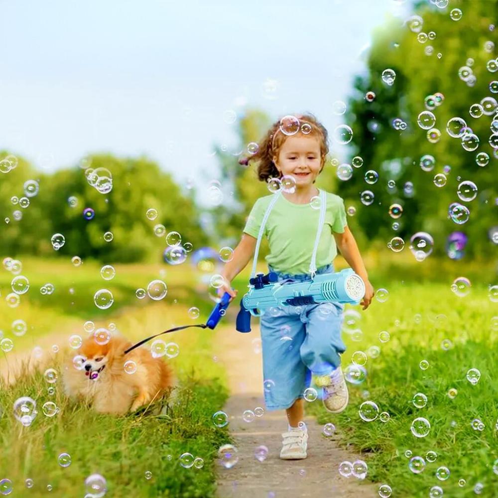 Automatic bubble gun machine set 2 x liquid