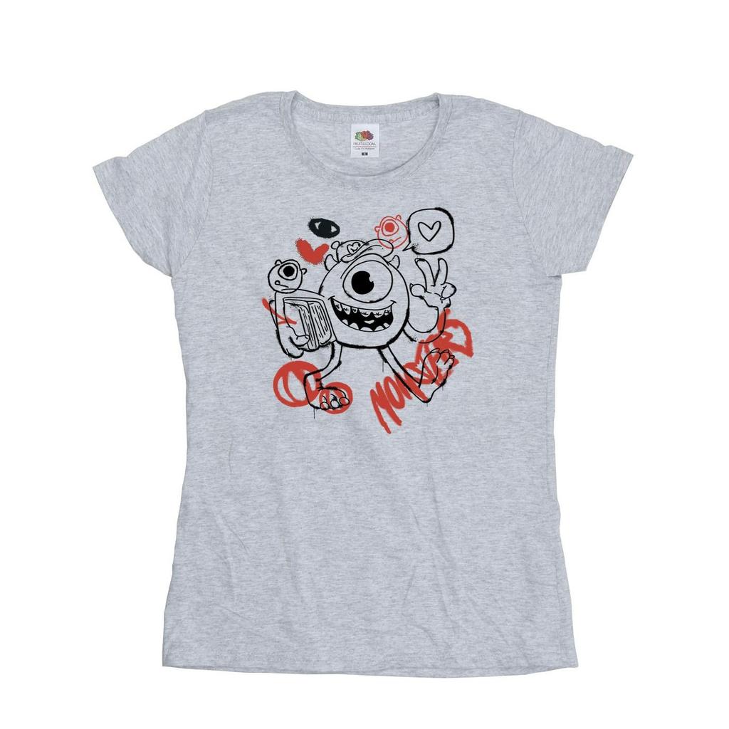 Monsters Inc Womens/Ladies Mike Graffiti T-Shirt