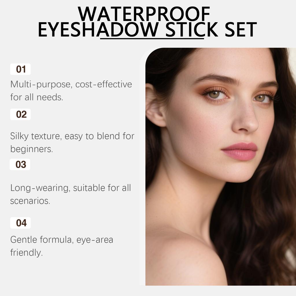 Multi-effect Eyeshadow Stick Set Lightweight, Smooth, Long-Wearing, Soft And Smooth, Lustrous Finish Perfect
