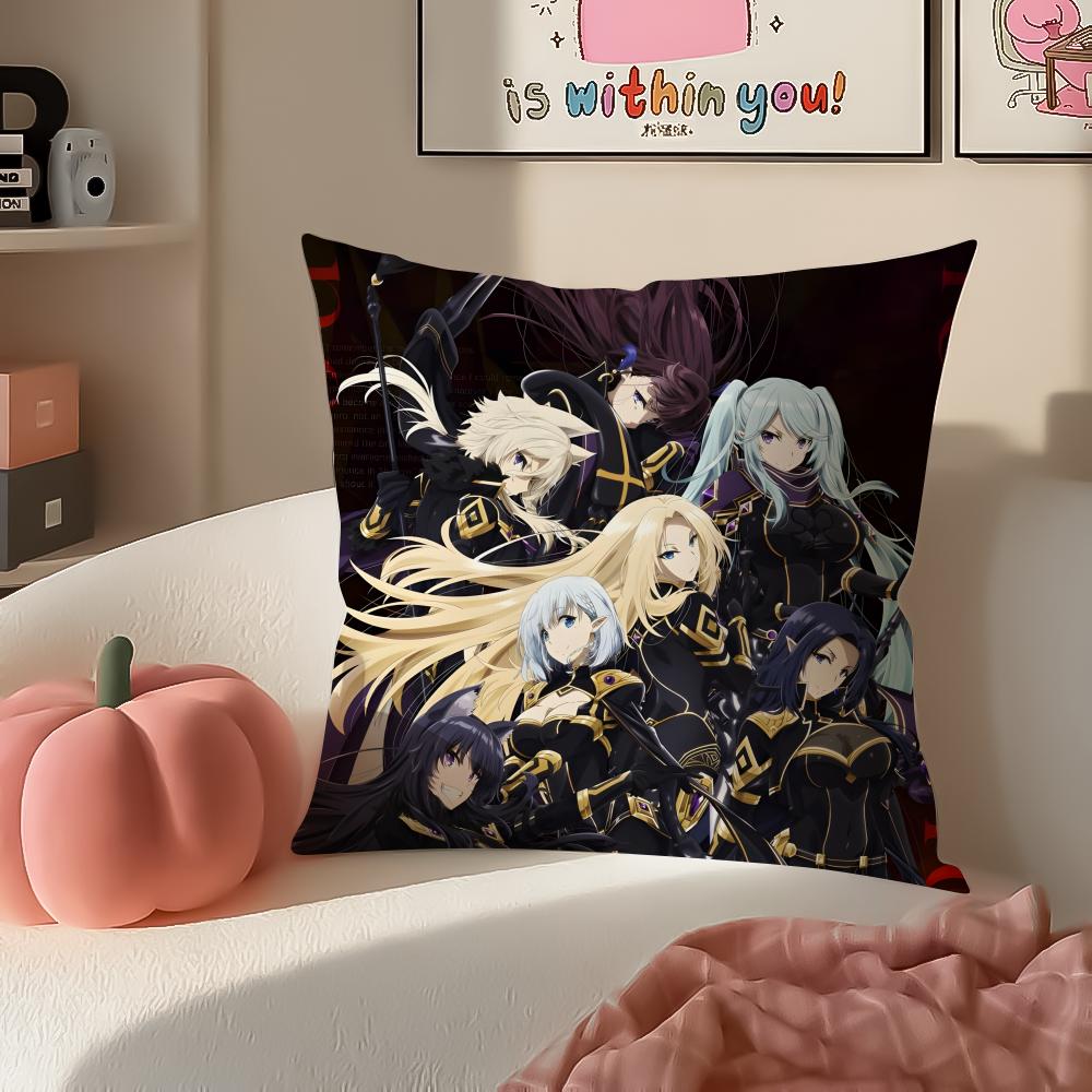 Epic Anime TThe Eminence In Shadow Cushion Cover Pillowcase Short Plush Invisible zipper Room Sofa Cushion Cover